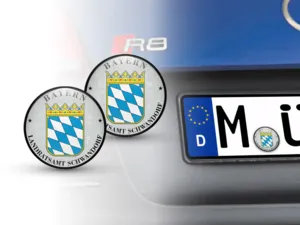 TÜV Plakette Landratsamt Schwandorf Nummernschild plakette